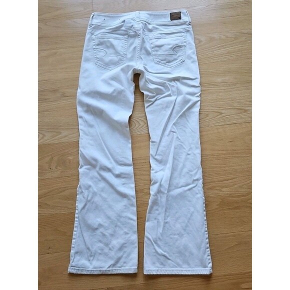 American Eagle Jeans Sz 8 Womens Original Boot White Ladies 8"Rise - Picture 10 of 11